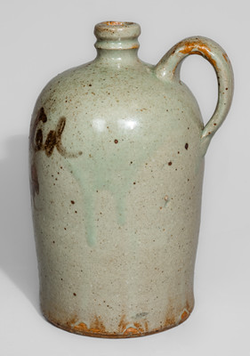 Exceedingly Rare CHANDLER MAKer / "Warranted Good" Half-Gallon Alkaline-Glazed Stoneware Jug