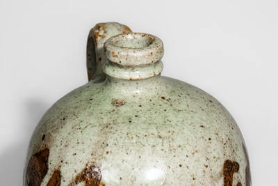 Exceedingly Rare CHANDLER MAKer / "Warranted Good" Half-Gallon Alkaline-Glazed Stoneware Jug