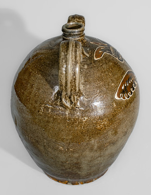 Exceptional "C Rhodes / Maker," Collin Rhodes, Edgefield District, SC Four-Gallon Double-Handled Stoneware Jug