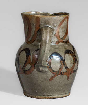Exceptional Small-Sized Pitcher attrib. Trapp & Chandler (Kirksey's Crossroads, Edgefield, SC) Stoneware Pitcher
