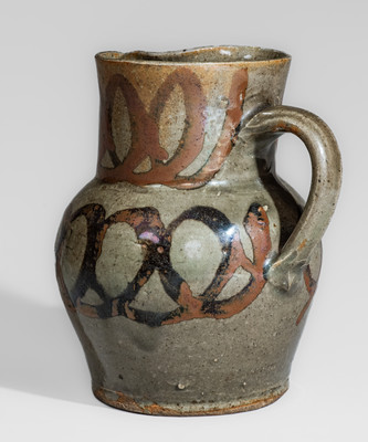 Exceptional Small-Sized Pitcher attrib. Trapp & Chandler (Kirksey's Crossroads, Edgefield, SC) Stoneware Pitcher