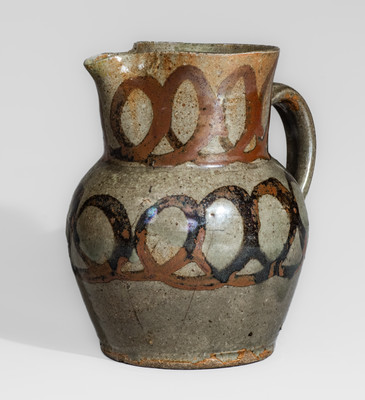 Exceptional Small-Sized Pitcher attrib. Trapp & Chandler (Kirksey's Crossroads, Edgefield, SC) Stoneware Pitcher