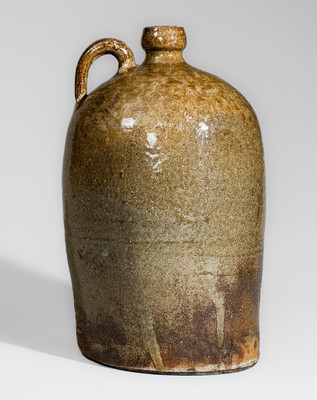Fine J. W. S. & CO / PINE HOUSE, S. C. Alkaline-Glazed Stoneware Jug, circa 1860