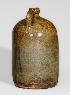 Fine J. W. S. & CO / PINE HOUSE, S. C. Alkaline-Glazed Stoneware Jug, circa 1860