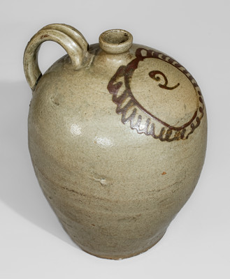 Fine attrib. Thomas Chandler Pottery, Kirksey's Crossroads, Edgefield District, SC Stoneware Jug, c1850