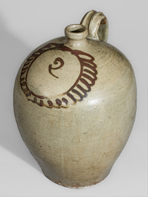 Fine attrib. Thomas Chandler Pottery, Kirksey's Crossroads, Edgefield District, SC Stoneware Jug, c1850