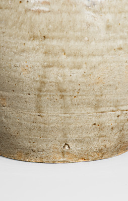 Alkaline-Glazed Stoneware Jug Stamped V, attrib. Pottersville Stoneware Manufactory, Edgefield District, SC