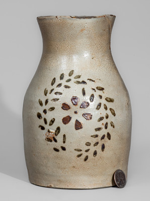 Extremely Rare and Fine Two-Color-Slip Stoneware Pitcher, Whelchel Family, Gaffney, SC area