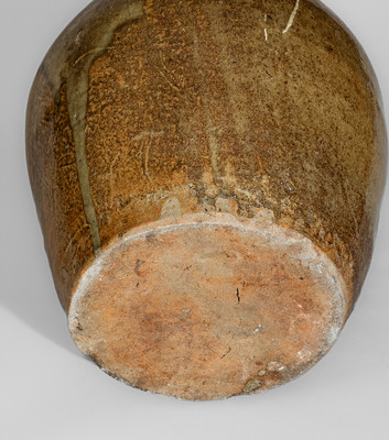 Fine Stoneware Jug w/ Kaolin Slip Decoration, attrib. Collin Rhodes, Edgefield District, SC, c1850