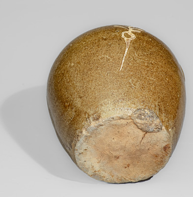 Exceptional Half-Gallon Stoneware Jug w/ Elaborate Kaolin Slip Decoration, attrib. Collin Rhodes, Edgefield Dist, SC