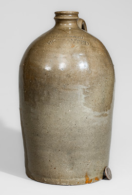 Extremely Rare CHANDLER / WARRANTED Alkaline-Glazed Stoneware Jug, Thomas Chandler, Edgefield District, SC