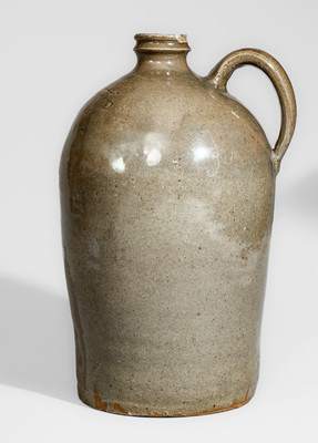 Extremely Rare CHANDLER / WARRANTED Alkaline-Glazed Stoneware Jug, Thomas Chandler, Edgefield District, SC