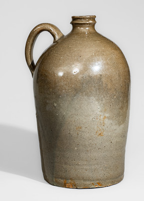 Extremely Rare CHANDLER / WARRANTED Alkaline-Glazed Stoneware Jug, Thomas Chandler, Edgefield District, SC