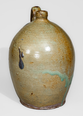 Fine J. P BODIE / MAKER Dated 1872 Stoneware Jug, Kirksey's Crossroads, Edgefield District, SC