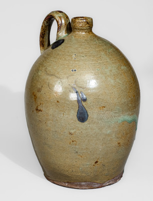 Fine J. P BODIE / MAKER Dated 1872 Stoneware Jug, Kirksey's Crossroads, Edgefield District, SC