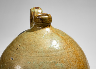 Fine J. P BODIE / MAKER Dated 1872 Stoneware Jug, Kirksey's Crossroads, Edgefield District, SC