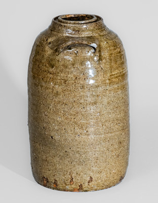 Rare Alkaline-Glazed Upstate SC Stoneware Canning Jar, second half 19th century