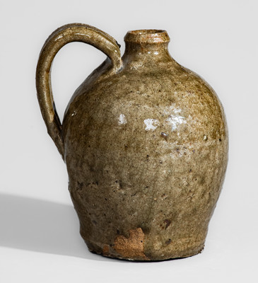 Scarce Small-Sized Stoneware Jug attrib. Thomas Owenby, Sr., Union District, SC, circa 1864