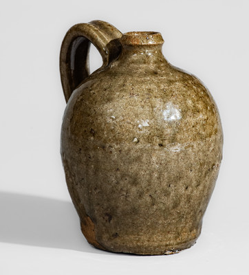 Scarce Small-Sized Stoneware Jug attrib. Thomas Owenby, Sr., Union District, SC, circa 1864
