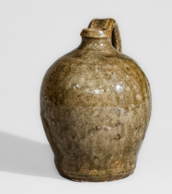 Scarce Small-Sized Stoneware Jug attrib. Thomas Owenby, Sr., Union District, SC, circa 1864