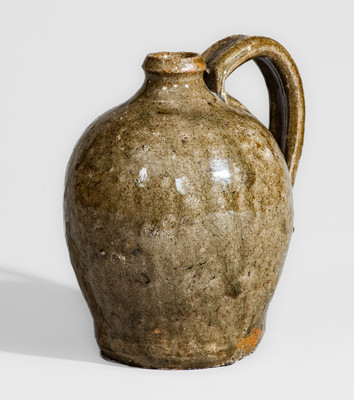 Scarce Small-Sized Stoneware Jug attrib. Thomas Owenby, Sr., Union District, SC, circa 1864