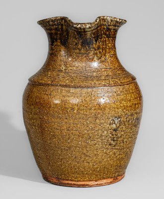 Alkaline-Glazed Stoneware Pitcher attrib. Stone or Penland Family, Buncombe County, NC