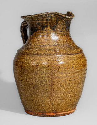 Alkaline-Glazed Stoneware Pitcher attrib. Stone or Penland Family, Buncombe County, NC