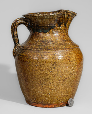 Alkaline-Glazed Stoneware Pitcher attrib. Stone or Penland Family, Buncombe County, NC