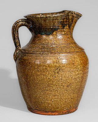 Alkaline-Glazed Stoneware Pitcher attrib. Stone or Penland Family, Buncombe County, NC