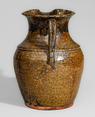 Alkaline-Glazed Stoneware Pitcher attrib. Stone or Penland Family, Buncombe County, NC