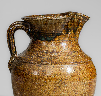 Alkaline-Glazed Stoneware Pitcher attrib. Stone or Penland Family, Buncombe County, NC
