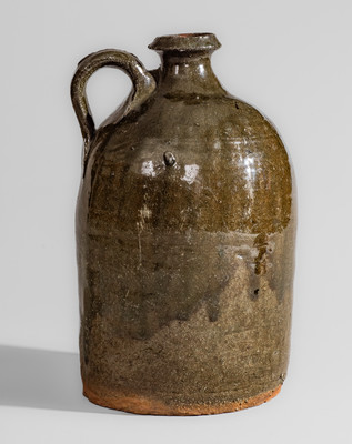 Upstate SC Alkaline-Glazed Stoneware Jug, possibly Rich Williams, Greenville County