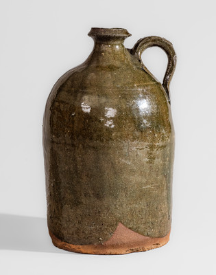 Upstate SC Alkaline-Glazed Stoneware Jug, possibly Rich Williams, Greenville County
