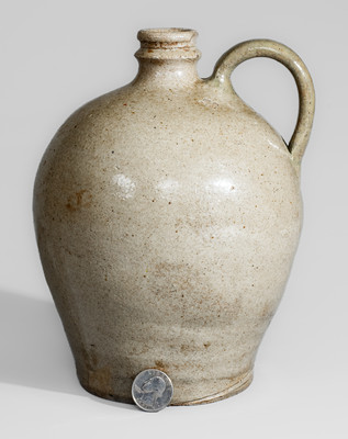 Small-Sized attrib. Amos Landrum, Shaw's Creek, Edgefield District, SC Jug w/ Impressed Cross