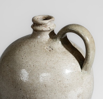 Small-Sized attrib. Amos Landrum, Shaw's Creek, Edgefield District, SC Jug w/ Impressed Cross