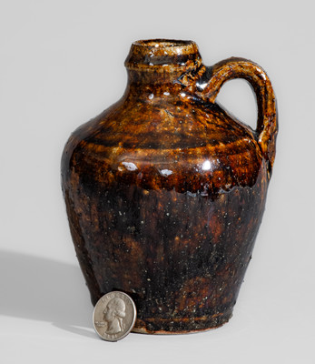 Small-Sized Buncombe County, NC Alkaline-Glazed Stoneware Jug, fourth quarter 19th century