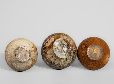 Three Bellarmine Stoneware Jugs, probably Frechen, Germany, 16th or 17th century