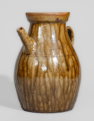 Scarce Crawford County, Georgia Lidded Stoneware Coffeepot, late 19th or early 20th century