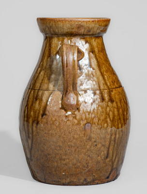Scarce Crawford County, Georgia Lidded Stoneware Coffeepot, late 19th or early 20th century