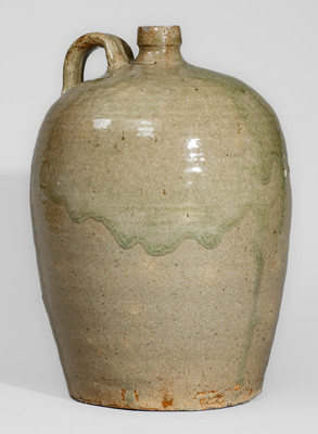 Attrib. B.F. Landrum Pottery, Horse Creek Valley, Edgefield District, SC Stoneware Jug w/ Punctates