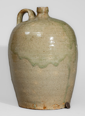 Attrib. B.F. Landrum Pottery, Horse Creek Valley, Edgefield District, SC Stoneware Jug w/ Punctates