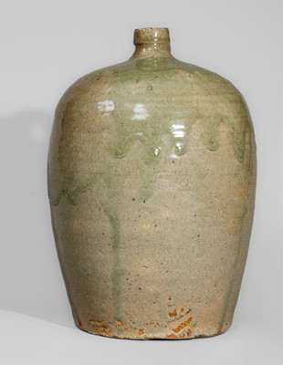 Attrib. B.F. Landrum Pottery, Horse Creek Valley, Edgefield District, SC Stoneware Jug w/ Punctates