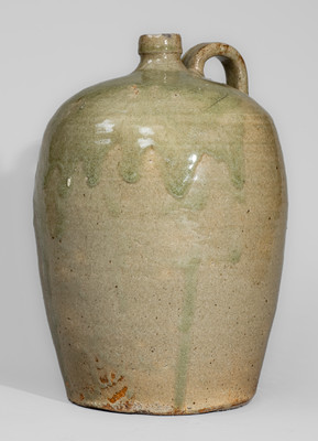Attrib. B.F. Landrum Pottery, Horse Creek Valley, Edgefield District, SC Stoneware Jug w/ Punctates