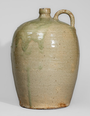 Attrib. B.F. Landrum Pottery, Horse Creek Valley, Edgefield District, SC Stoneware Jug w/ Punctates