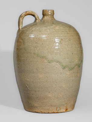 Attrib. B.F. Landrum Pottery, Horse Creek Valley, Edgefield District, SC Stoneware Jug w/ Punctates