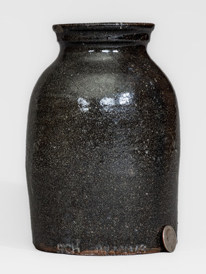 Very Rare Stoneware Jar by African-American Potter RICH WILLIAMS, Greenville County, SC