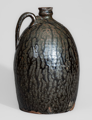 Very Rare S. C. DICKSON, Greenville County, SC Alkaline-Glazed Stoneware Jug