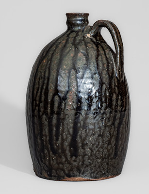 Very Rare S. C. DICKSON, Greenville County, SC Alkaline-Glazed Stoneware Jug