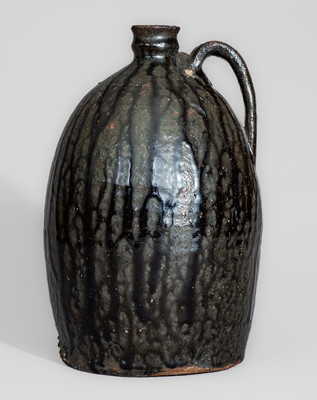 Very Rare S. C. DICKSON, Greenville County, SC Alkaline-Glazed Stoneware Jug