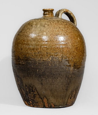 Fine Alkaline-Glazed Stoneware Jug attrib. Landrum Brick and Pottery, Columbia, SC, c1860